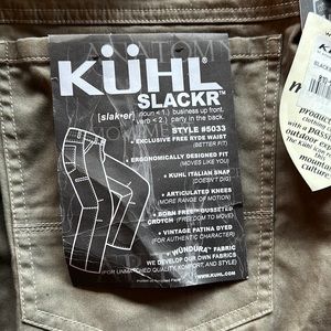 NWT Kühl Slacker Pant Khaki 34x30